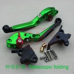 Motorcycle folding lever green