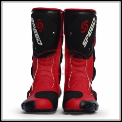 Red probiker boots