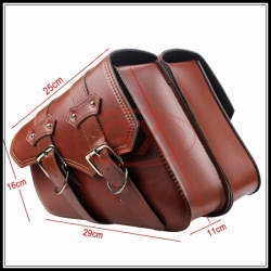 Motorcycle PU Leather Side Saddle Bag for Harley Sportster XL883 XL1200